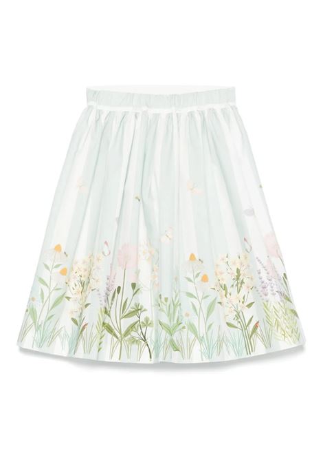 Gonna Midi Anice Con Stampa Floreale FENDI KIDS | JFE170-ATS5F1SA1